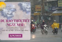 Dự báo thời tiết ngày mai 2/9/2023: Hà Nội nắng nóng lên tới 36 độ, Đà Nẵng và TP HCM tiếp diễn mưa lớn