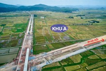 Toàn cảnh vị trí sắp xây dựng KCN Thọ Lộc giai đoạn 1 của VSIP tại huyện Diễn Châu, Nghệ An