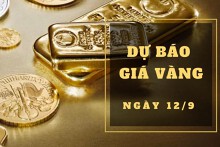 Dự báo giá vàng 12/9: Tăng nhẹ vào đầu phiên?