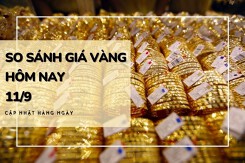 So sánh giá vàng hôm nay 11/9: Vàng SJC tăng sát ngưỡng 69 triệu đồng/lượng