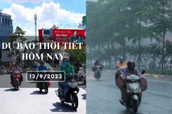 Dự báo thời tiết hôm nay 13/9/2023: Hà Nội mưa to, Đà Nẵng và TP HCM ngày nắng, chiều có mưa vài nơi