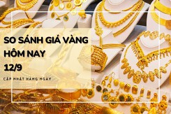 So sánh giá vàng hôm nay 12/9: Vàng SJC quay đầu giảm 100.000 đồng/lượng
