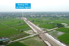 Hình ảnh tỉnh lộ 495B đang xây dựng qua huyện Lý Nhân, Hà Nam