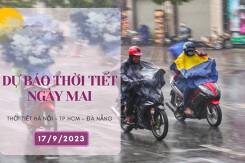 Dự báo thời tiết ngày mai 17/9/2023: Hà Nội mưa về sáng và đêm, Đà Nẵng và TP HCM chiều tối mưa to