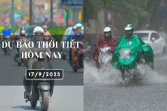 Dự báo thời tiết hôm nay 17/9/2023: Hà Nội có lúc có mưa, Đà Nẵng mưa vừa về chiều và đêm, TP HCM ngày mưa rào