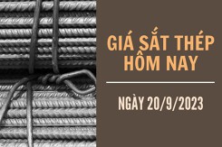 Giá sắt thép xây dựng hôm nay 20/9: Quay đầu giảm 25 nhân dân tệ/tấn