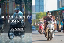 Dự báo thời tiết hôm nay 21/9/2023: Hà Nội có nơi nắng nóng, Đà Nẵng và TP HCM chiều tối có mưa vài nơi