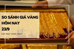 So sánh giá vàng hôm nay 23/9: Vàng SJC quay đầu tăng đến 100.000 đồng/lượng tại vài nơi