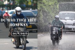 Dự báo thời tiết hôm nay 24/9/2023: Hà Nội và TP HCM ngày nắng, chiều tối có mưa, Đà Nẵng cục bộ có mưa to