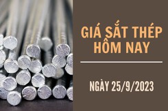 Giá sắt thép xây dựng hôm nay 25/9: Mở rộng đà giảm còn 3.731 nhân dân tệ/tấn