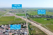 Toàn cảnh đường Nam Định - Lạc Quần - Đường ven biển qua huyện Nam Trực đang xây dựng