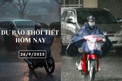 Dự báo thời tiết hôm nay 26/9/2023: Hà Nội, Đà Nẵng và TP HCM đều có mưa, cục bộ có mưa vừa, mưa to