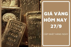 Giá vàng hôm nay 27/9: Giảm cao nhất 100.000 đồng/lượng