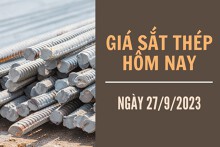 Giá sắt thép xây dựng hôm nay 27/9: Tiếp đà giảm phiên thứ 6 liên tiếp trên Sàn SHFE