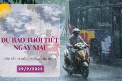 Dự báo thời tiết ngày mai 29/9/2023: Hà Nội, Đà Nẵng và TP HCM đều có mưa dông