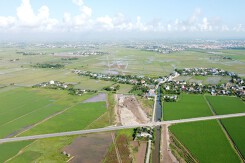 Hình ảnh đường Nam Định - Lạc Quần - Đường ven biển qua huyện Trực Ninh đang xây dựng
