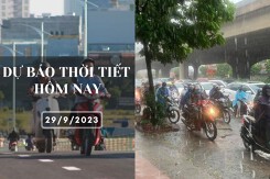 Dự báo thời tiết hôm nay 29/9/2023: Hà Nội sáng có mưa vừa, mưa to, Đà Nẵng và TP HCM ngày nắng, chiều mưa