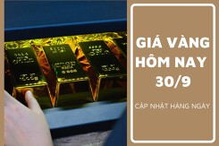 Giá vàng hôm nay 30/9: Vàng SJC giảm không quá 200.000 đồng/lượng sáng cuối tuần