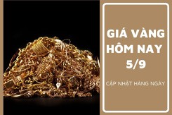 Giá vàng hôm nay 5/9: Giảm từ 50.000 đồng/lượng đến 100.000 đồng/lượng