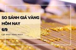 So sánh giá vàng hôm nay 6/9: Vàng SJC bật mạnh lên 68,4 triệu đồng/lượng