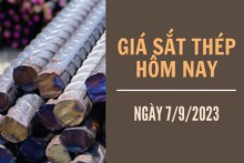 Giá sắt thép xây dựng hôm nay 7/9: Giảm trở lại xuống còn 3.786 nhân dân tệ/tấn
