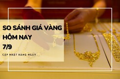 So sánh giá vàng hôm nay 7/9: Vàng SJC giao dịch ở mức cao nhất là 68,5 triệu đồng/lượng