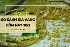 So sánh giá vàng hôm nay 10/1: Vàng SJC lấy lại mốc 74,7 triệu đồng/lượng