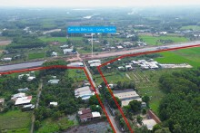 Toàn cảnh đường vành đai 3 đang mở qua huyện Nhơn Trạch, Đồng Nai