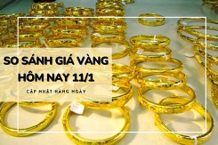 So sánh giá vàng hôm nay 11/1: Vàng SJC bật tăng hơn 600.000 đồng/lượng