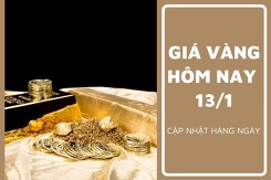 Giá vàng hôm nay 13/1: Vàng SJC tăng mạnh đến 1 triệu đồng/lượng vào cuối tuần