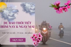 Dự báo thời tiết hôm nay và ngày mai 15/1: Hà Nội vẫn mưa rét, Đà Nẵng ngày nắng đêm mưa, TP HCM đêm và sáng se lạnh