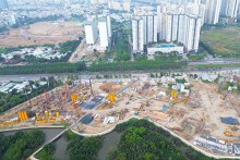 Công trường dự án Tâm Lực sau gần nửa năm về tay Gamuda Land