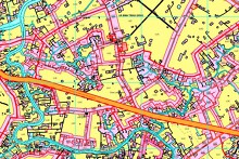 Bản đồ quy hoạch giao thông xã Bình Trinh Đông, huyện Tân Trụ, tỉnh Long An thời kỳ 2021 - 2030