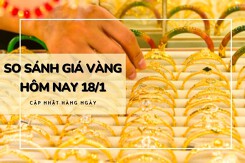 So sánh giá vàng hôm nay 18/1: Vàng SJC tiếp tục mất giá thêm 500.000 đồng/lượng