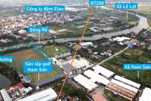 Toàn cảnh vị trí dự kiến quy hoạch cầu vượt sông Rế nối đường 208 với quốc lộ 5, huyện An Dương, TP Hải Phòng