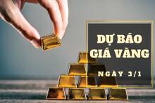 Dự báo giá vàng 3/1: Nhiều khả năng sẽ tăng vào đầu phiên?