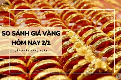 So sánh giá vàng hôm nay 2/1: Vàng 24K quay đầu tăng tới 700.000 đồng/lượng sau nghỉ Tết Dương lịch