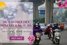 Dự báo thời tiết hôm nay và ngày mai 26/1: Hà Nội thấp nhất 9 độ, Đà Nẵng mưa rét, TP HCM ngày nắng lên tới 35 độ