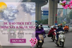 Dự báo thời tiết hôm nay và ngày mai 26/1: Hà Nội thấp nhất 9 độ, Đà Nẵng mưa rét, TP HCM ngày nắng lên tới 35 độ