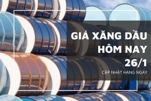 Giá xăng dầu hôm nay 26/1: Tăng gần 3%