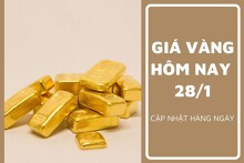 Giá vàng hôm nay 28/1: Vàng SJC biến động trái chiều trong tuần qua