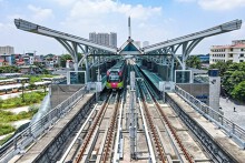 Tiến độ tuyến metro đoạn Nhổn - ga Hà Nội gần đạt 78%, dự kiến khai thác đoạn trên cao vào tháng 6