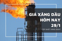 Giá xăng dầu hôm nay 29/1: Tăng gần 1% vào sáng đầu