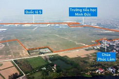 Toàn cảnh KCN Minh Đức gần 200 ha đang xây dựng ở Hưng Yên