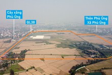 Toàn cảnh CCN Phù Ủng đang xây dựng ở huyện Ân Thi, Hưng Yên