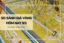 So sánh giá vàng hôm nay 9/1: Vàng 24K quay đầu giảm đến 300.000 đồng/lượng