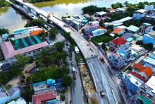 Cận cảnh cầu Phước Long nối quận 7 - huyện Nhà Bè sắp thông xe
