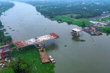 Hình ảnh cầu Bình Gởi nối TP HCM - Bình Dương trên tuyến Vành đai 3 TP HCM sắp hợp long