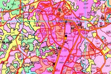 Bản đồ quy hoạch sử dụng đất thị trấn Phồn Xương, huyện Yên Thế, Bắc Giang đến năm 2030