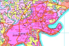 Bản đồ quy hoạch sử dụng đất thị trấn Bố Hạ, huyện Yên Thế, Bắc Giang đến năm 2030